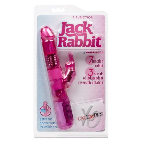 Vibrador Rabbit con 5 Filas de Perlas Rotativas Jack Rabbit Rosa CalExotics