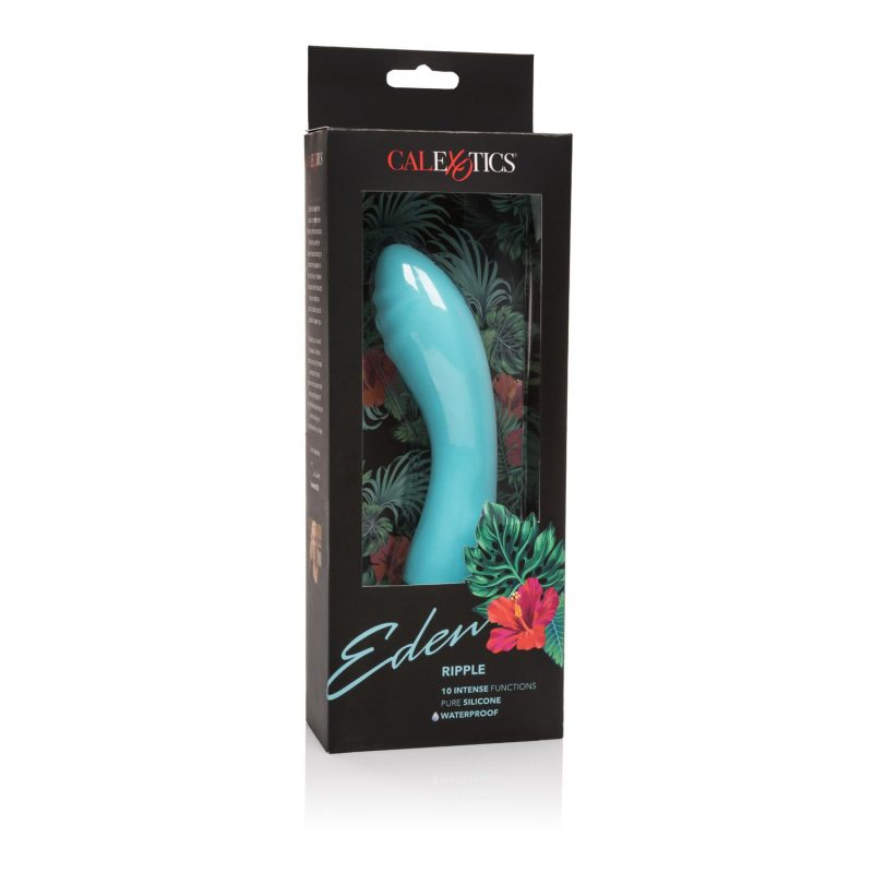 Vibrador Curvo de Punto G Eden Ripple Teal 18cm CalExotics