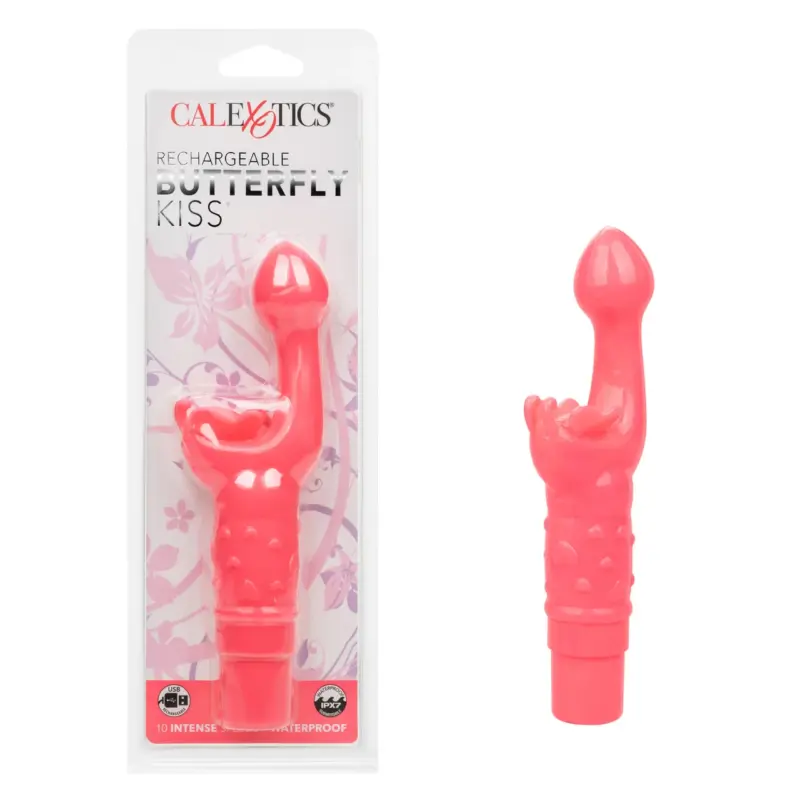 Vibrador para Clítoris Recargable Butterfly Kiss Pink CalExotics