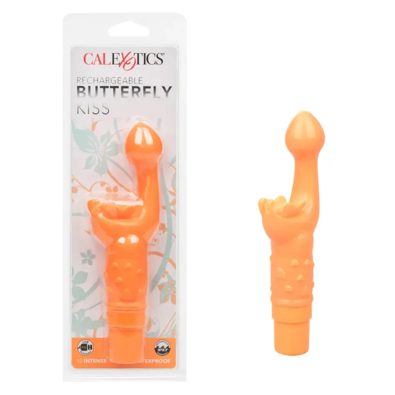 Vibrador para Clítoris Recargable Butterfly Kiss Orange CalExotics