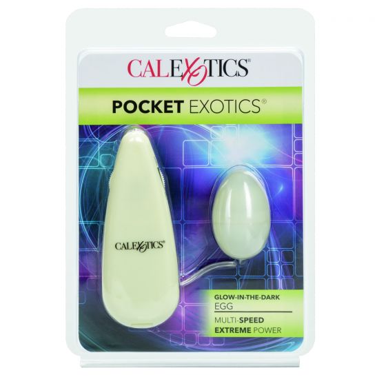 Huevo Vibrador con Control Brilla en la Oscuridad Pocket Exotics CalExotics