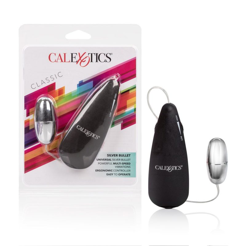 Vibrador tipo Bullet Silver Bullet Classic con Control Multivelocidad CalExotics