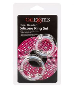 Steel Beaded Sil Ring Set