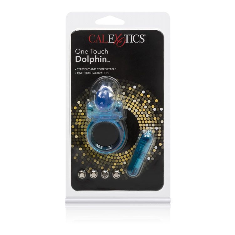 Anillo Vibrador One Touch Dolphin Azul CalExotics