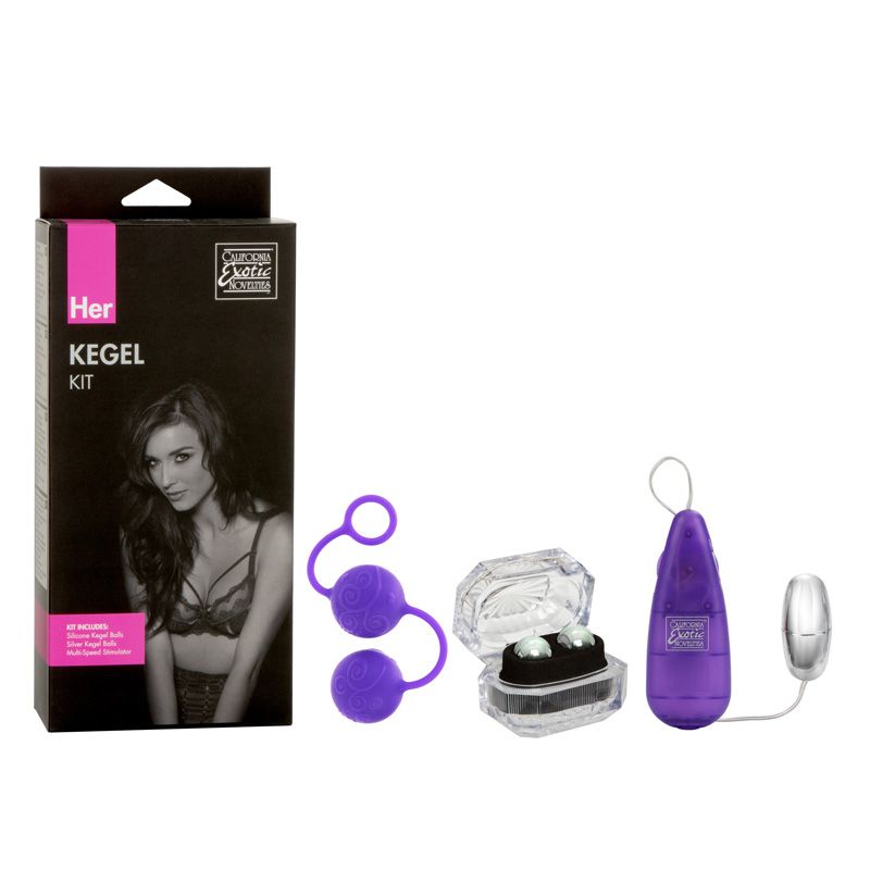 Kit de Entrenamiento Her Kegel Kit con Vibrador y Bolas Chinas CalExotics