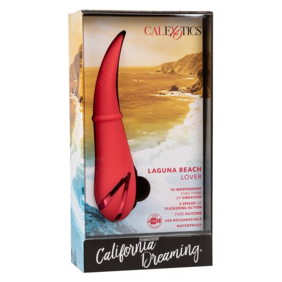 Vibrador con Estimulador de Clítoris California Dreaming Laguna Beach Lover Coral CalExotics