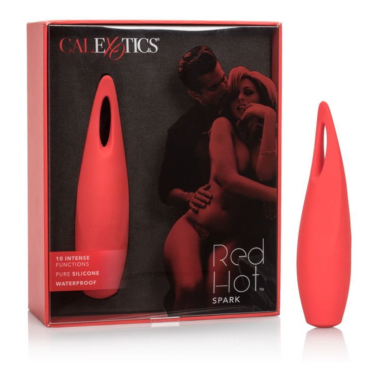 Vibrador Recargable de Silicón Rojo 10 Funciones Red Hot Spark CalExotics