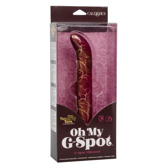 Vibrador de Punto G Recargable Naughty Bits Oh My G-Spot Burgundy Gold CalExotics