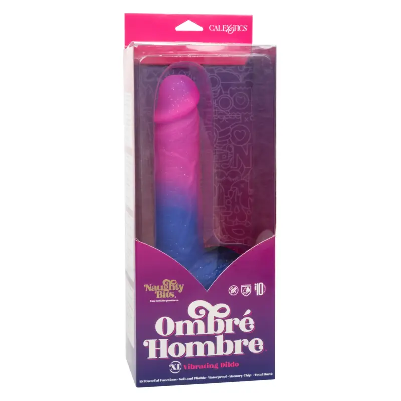 Dildo Vibrador XL con Ventosa Naughty Bits Ombré Hombre 25cm CalExotics