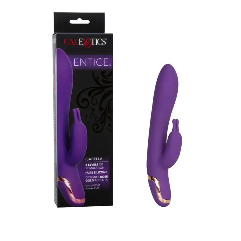 Vibrador Conejo Dual de Silicona Isabella Entice Rosa 20cm CalExotics