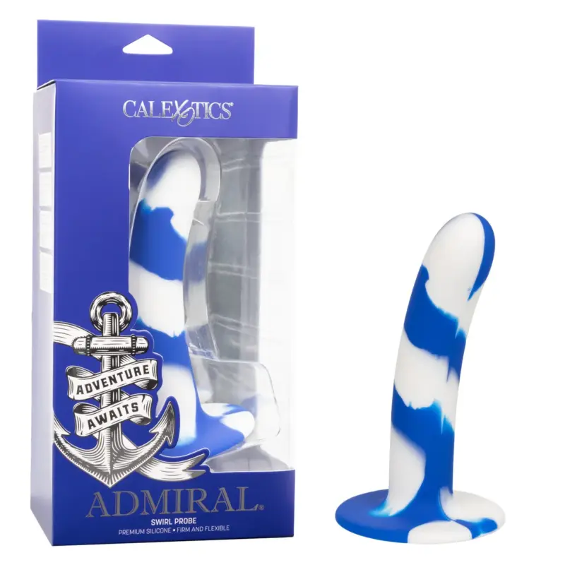 Dildo Anal de Silicona Admiral Swirl Probe 18cm CalExotics