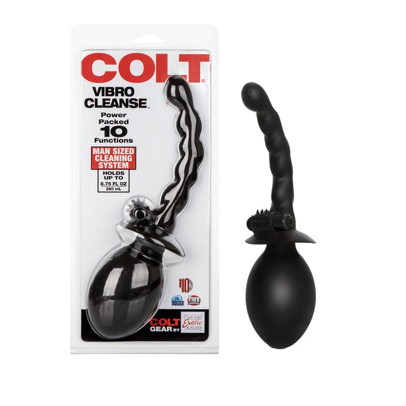 Ducha Anal con Vibración Colt Vibro Cleanse Black Calexotics