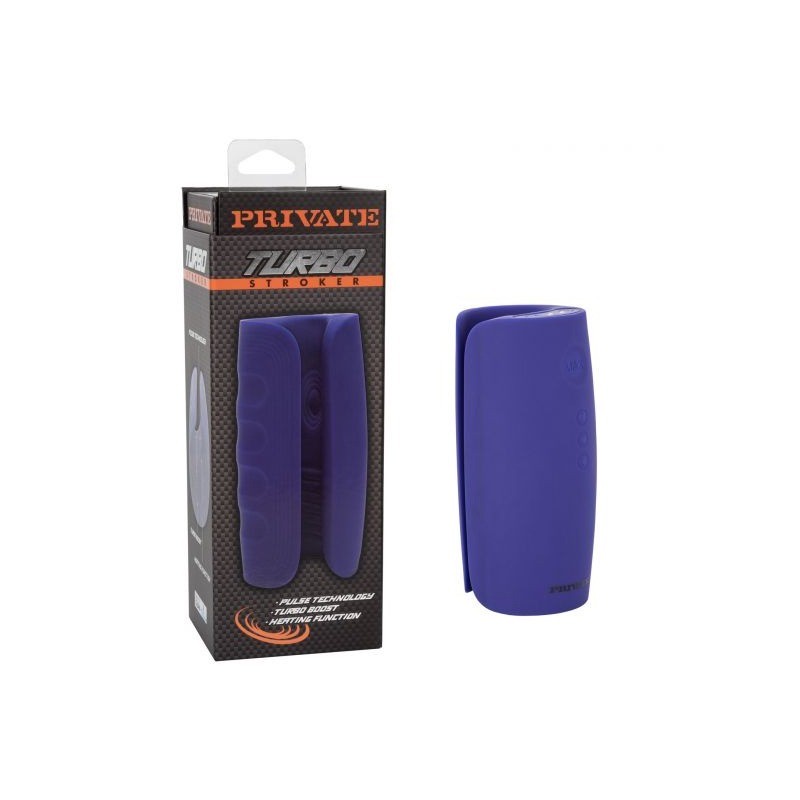 Masturbador Masculino con Calor y Pulsación Private Turbo Stroker Morado