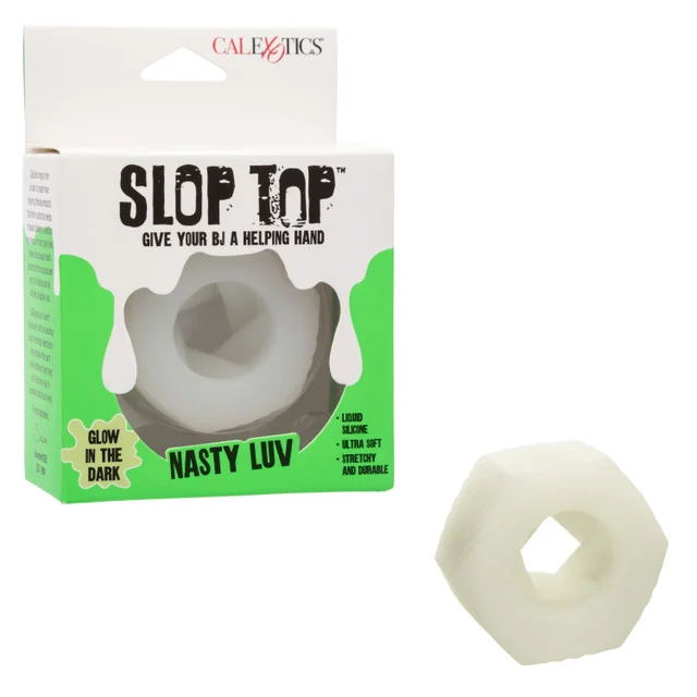 Anillo para Sexo Oral Slop Top Nasty Luv Transparente CalExotics