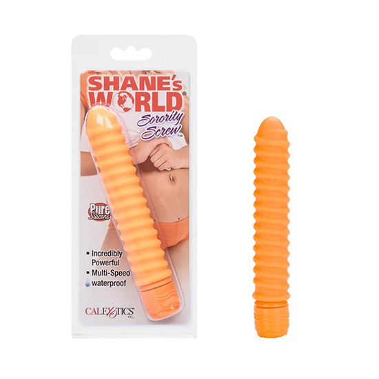 Vibrador Sorority Screw Naranja Shane's World 18cm CalExotics