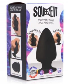 SQ Small Squeezable Anal Plug - Black