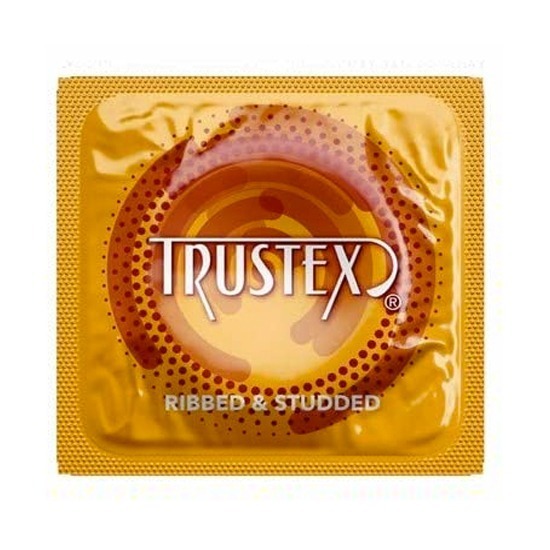 Condón de Látex con Textura de Anillos y Puntos Trustex