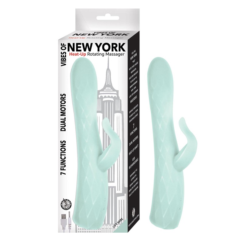 Vibrador Rabbit con Calor y Rotación Vibes of New York Aqua Nasstoys