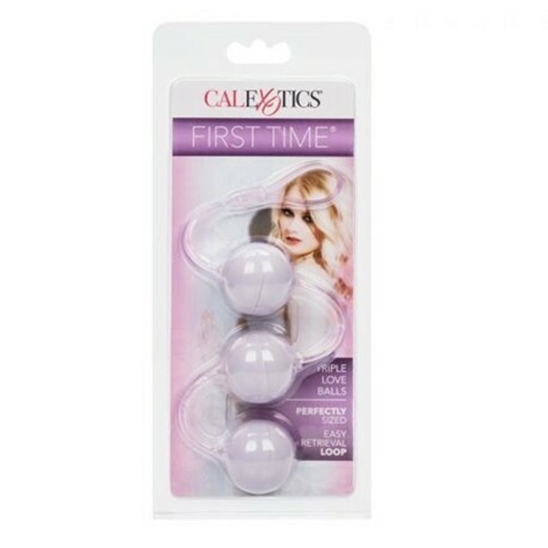 Ejercitadores Vaginales Triple Love Balls First Time Morado CalExotics