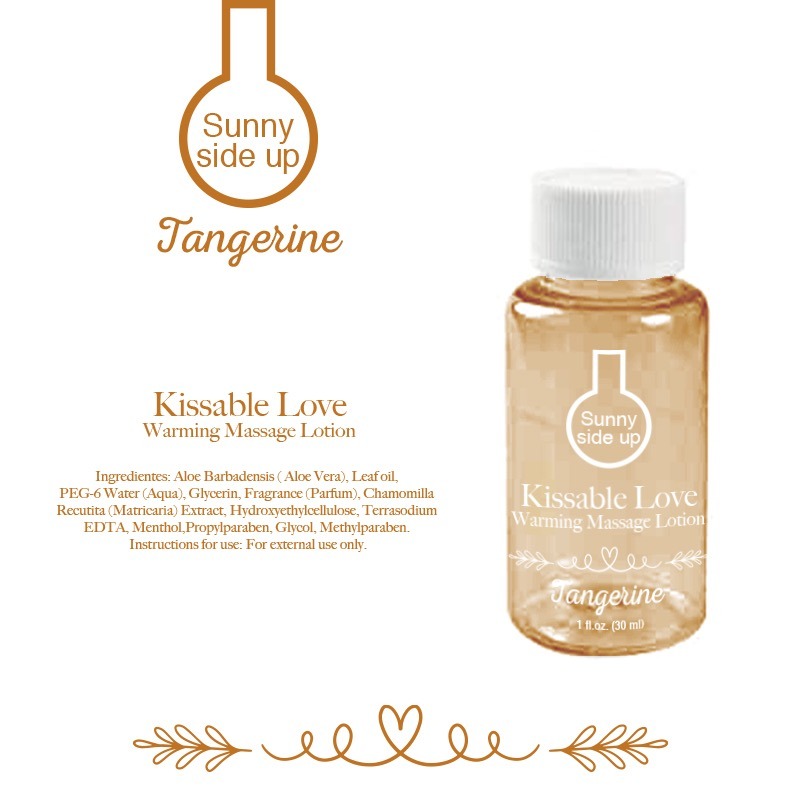 Lubricante de Masaje Calentador Comestible Mandarina Sunny Side Up 30ml