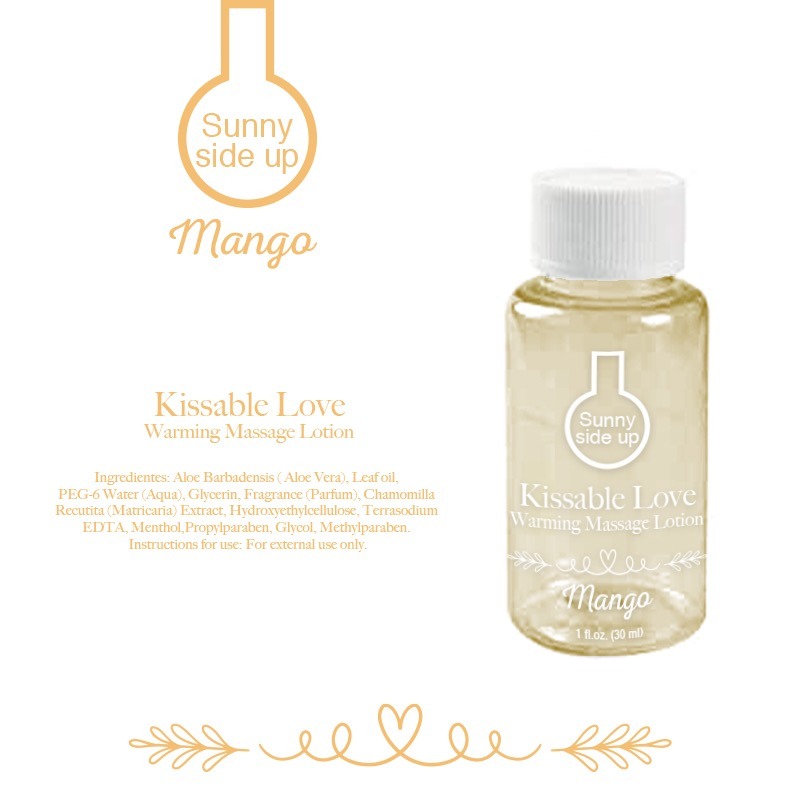 Lubricante de Masaje Calentador Comestible Mango Sunny Side Up 30ml