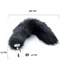 Fox Tail Plug black short Length 38-45cm