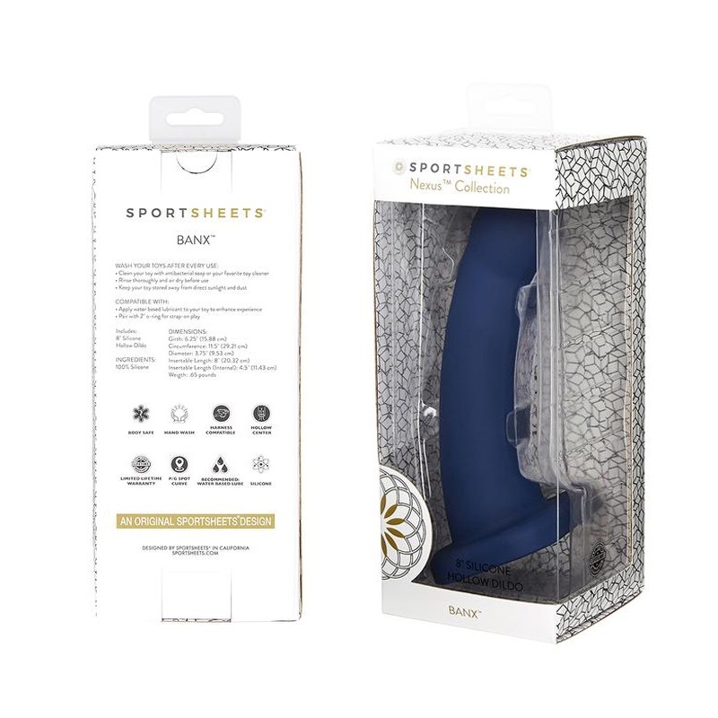 Dildo Hueco Banx Azul Nexus Collection Sportsheets