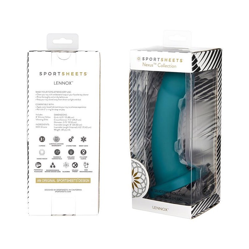 Dildo Vibrador Hueco Lennox Teal Nexus Collection Sportsheets
