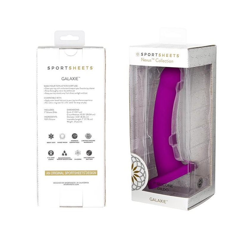 Dildo de Silicona Galaxie Ciruela 18cm Nexus Collection Sportsheets