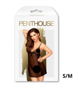 Penthouse Casual Seduction Baby Doll With Thong-Black S/M-Boxed
