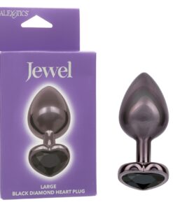JEWEL LRG BLCK DIAMND HRT PLUG