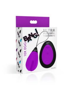 BG 10X Vibrating Silicone Egg with Remote Control - Purple