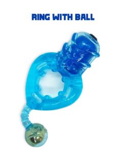 ANILLO VIBRADOR AZUL CON BOLA