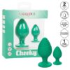 Set de 2 Plugs Anales con Ventosa Cheeky Green CalExotics