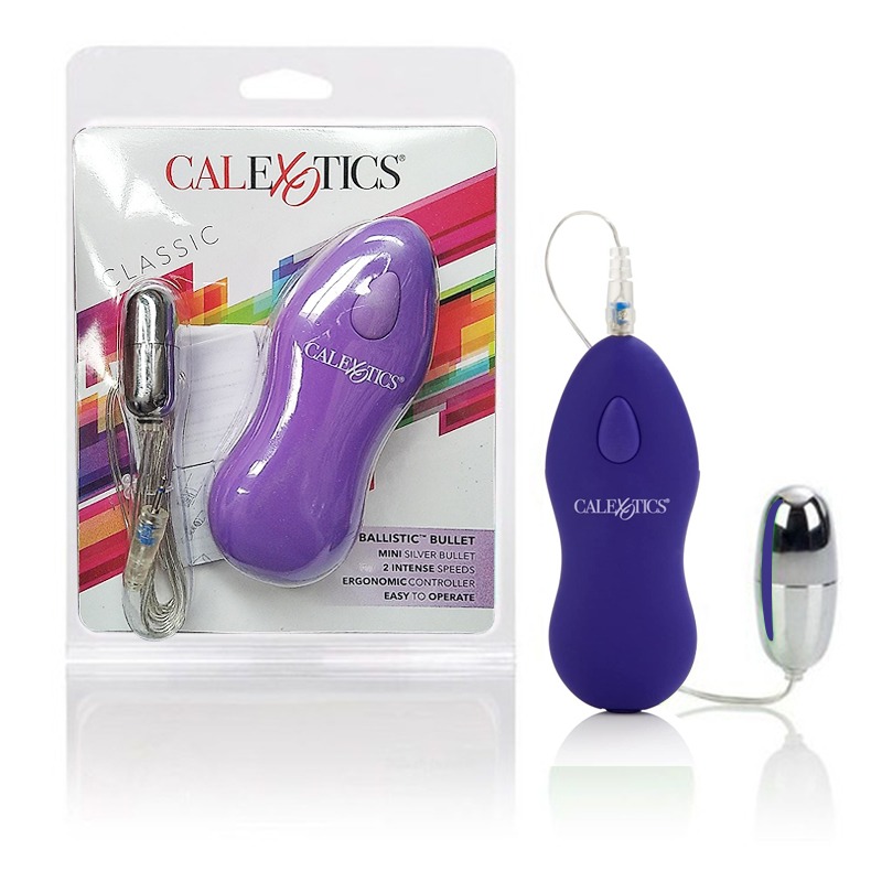 Vibrador tipo Bullet con Control Ergonómico Ballistic Bullet Morado CalExotics