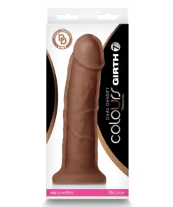 Colours - Dual Density - 7" Girth Dildo - Brown