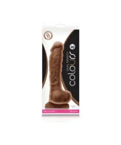 Colours - Dual Density - 8" Dildo - Brown