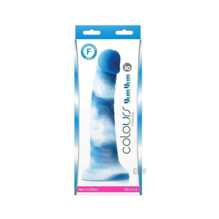 Dildo de Silicona Azul Colours Yum Yum 21cm NS Novelties