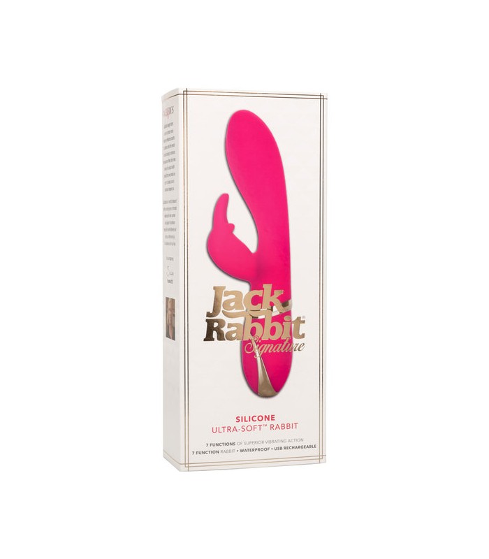 Vibrador Rabbit de Silicón Ultra Soft Jack Rabbit Signature Pink CalExotics