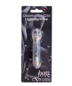 Wet Dreams Diamond Girl Light Up Pleasure Vibe 3 Speed Carded Clear