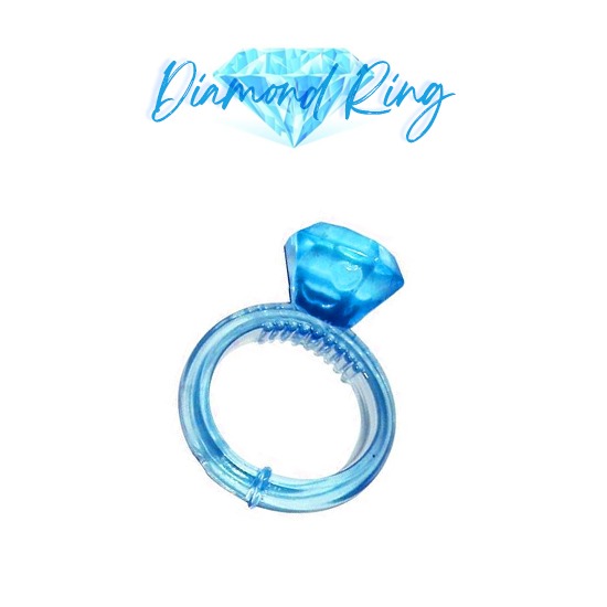 Anillo para el Pene tipo Diamond Ring Azul Translúcido Unitalla