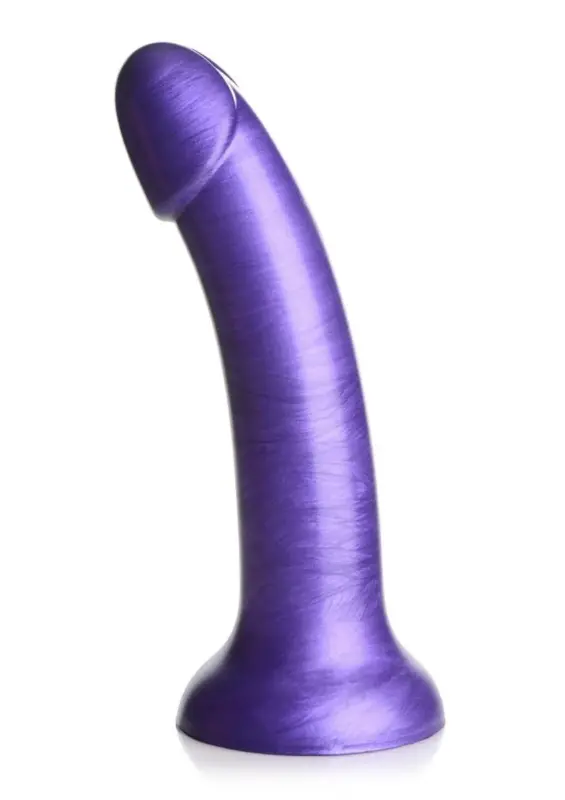 Dildo de Silicona Metálico Simply Sweet Morado 7" (17.8 cm) con Ventosa · fotografía 3