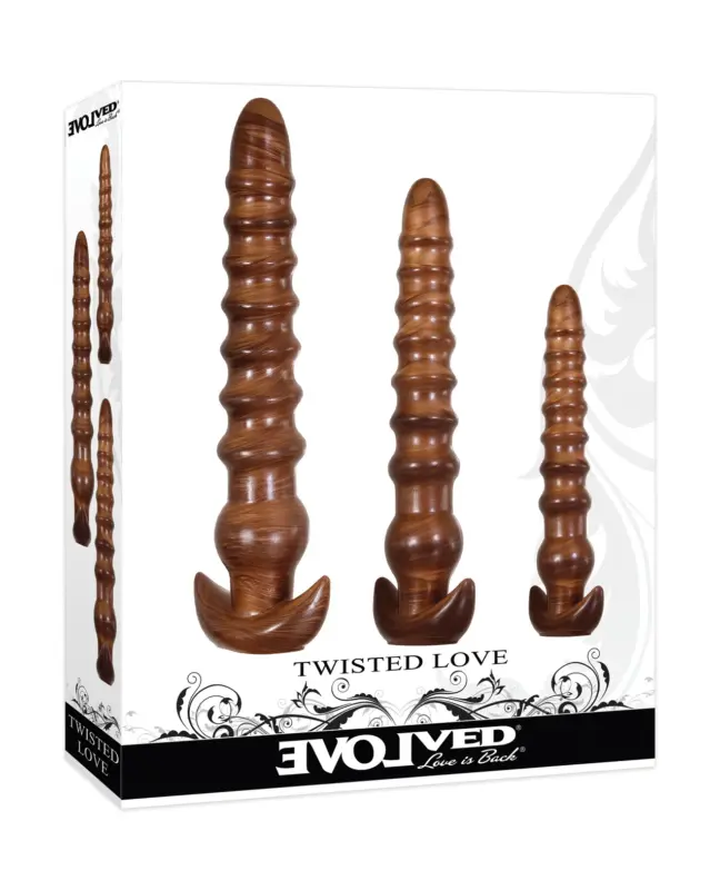 Set de 3 Plugs Anales Progresivos Twisted Love Evolved 13, 15 y 19 cm