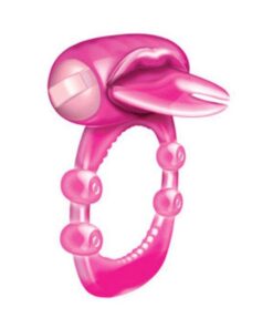Forked Tongue Vibrating Cock Ring Pink