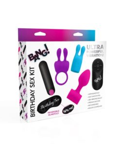 BG Birthday Sex Kit - C-Ring, Butt Plug, Rabbit Ears, Bullet, & Blindfold