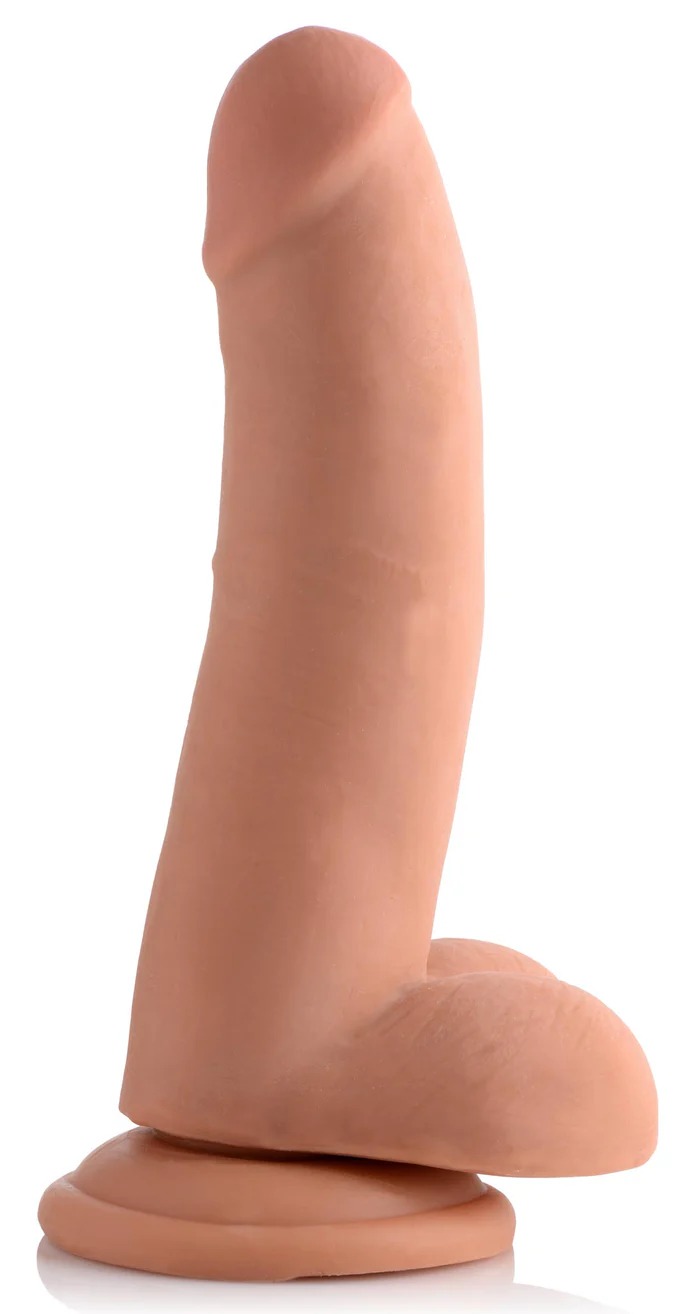 Dildo Realista USA Cocks 8" con Ventosa – AmeriSkin™ Doble Capa (Color Piel) · fotografía 2