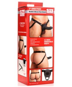 SM Realistic Silicone Penis Sheath - Black