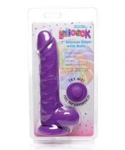 Lollicock 7" Silicone Dildo w/ Balls - Grape CN-14-0539-51