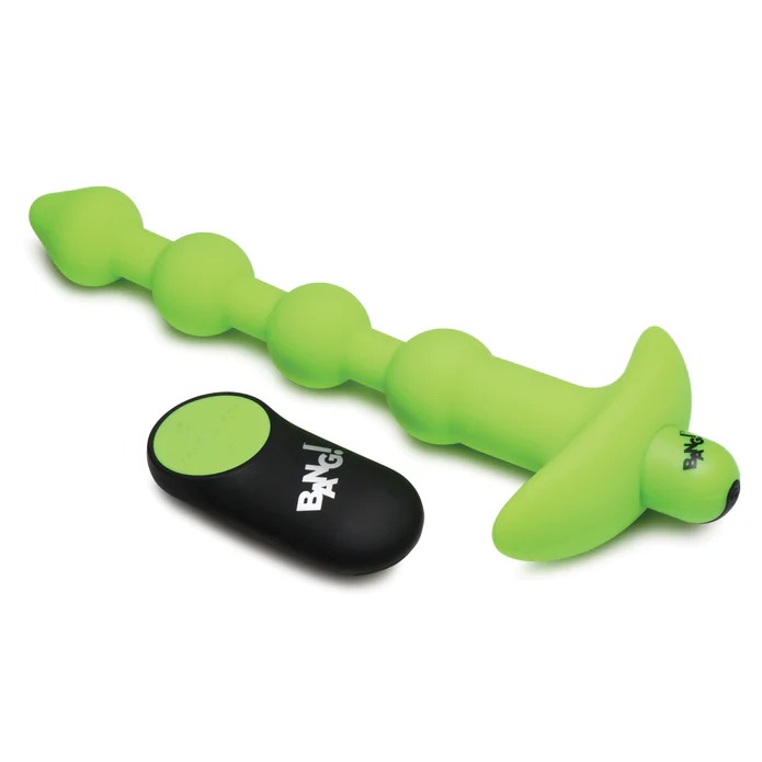 Anal Beads Vibrador Fosforescente Glow in the Dark con Control Remoto 22cm Bang! · fotografía 2