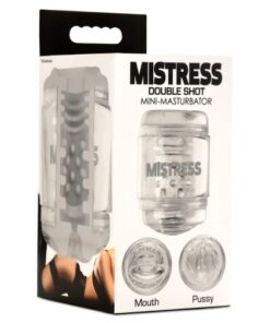 Mistress Double Shot Mouth & Pussy Stroker - Clear